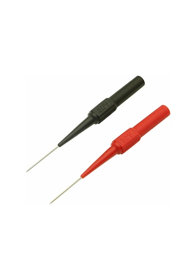 2 Adet İğne Tip Multimetre Test Prob Ucu 30V 1A Banana Uyumlu İzoleli Paslanmaz Çelik Ölçüm Pini