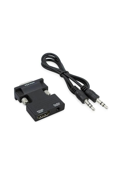 Çevirici Hdmi To Vga Monitör Çevirici Dönüştürücü Sesli