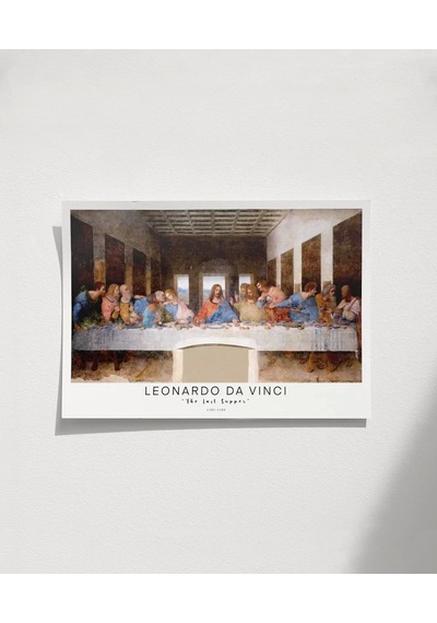 Çerçevesiz Poster Leonardo Da Vinci Son Akşam Yemeği
