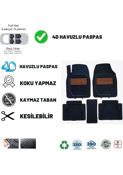 Toyota Aygo 2012 Havuzlu Üniversal Ahşap Rengi Hıgh-qualıty Materıal Oto Paspas