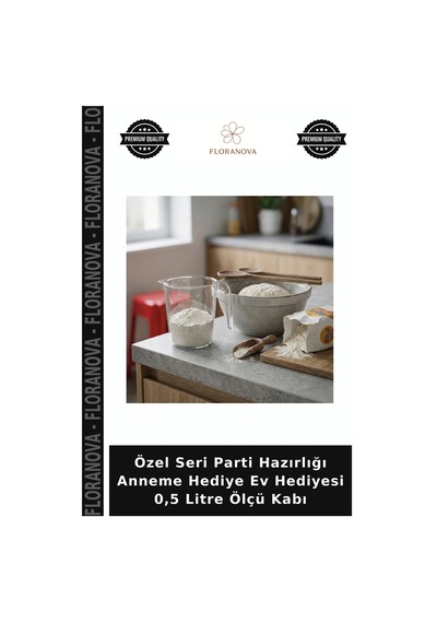 Özel Seri Parti Hazırlığı Anneme Hediye Ev Hediyesi 0,5 Litre Ölçü Kabı Çok Renkli