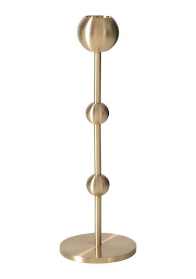 Mudo Home Vela Pirinç Mumluk Küçük Boy 20 Cm Altın
