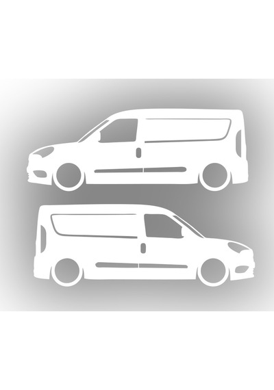 Basık Doblo Sticker 17x17 Cm Beyaz