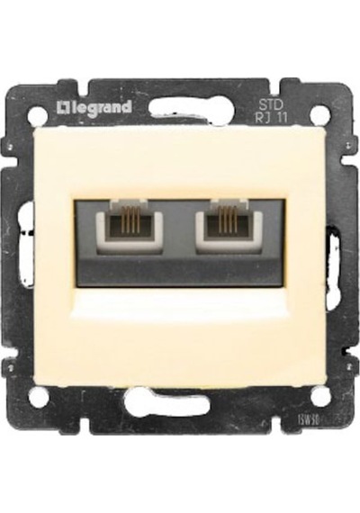 Valena Krem 2x4 Telefon Prizi çercevesizdir N11.132