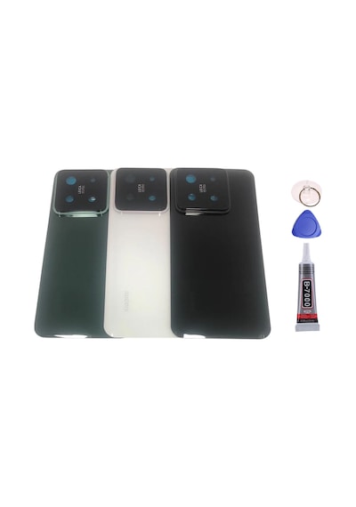 Xiaomi Mi 14 Siyah Kamera Camlı Lensli Arka Kapak Batarya Kapağı Pil Kapağı Yapışkan Ve Sökme Aparatıyla Beraber Full Set Siyah