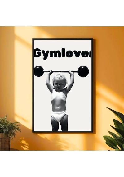 Besay Gym Lover Fitness Motivasyon Duvar Posteri-eğlenceli Modern Dekoratif A2 Çerçevesiz