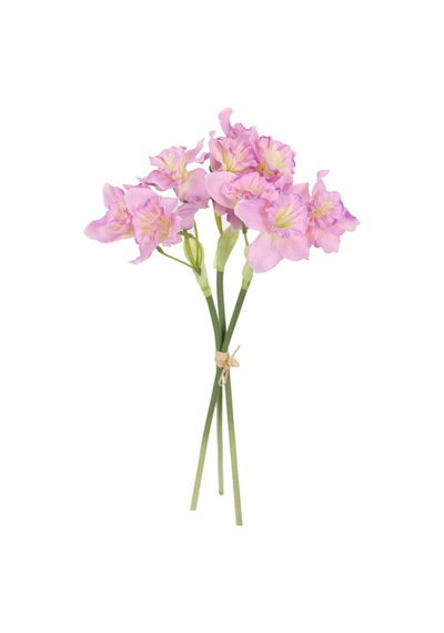 Yapay 9lu Nergis Buketi 40 Cm Lila