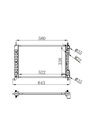 Radyatör Brazing Palıo-albea-strada 96-1.2-1.4-1.6 16v Klimasız Depomıx - 40 Mek 522x359x23