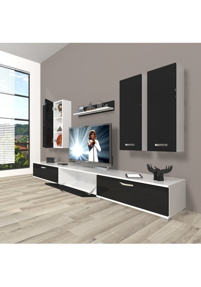 Decoraktiv Eko 8d Slm Tv Ünitesi Tv Sehpası Beyaz - Siyah