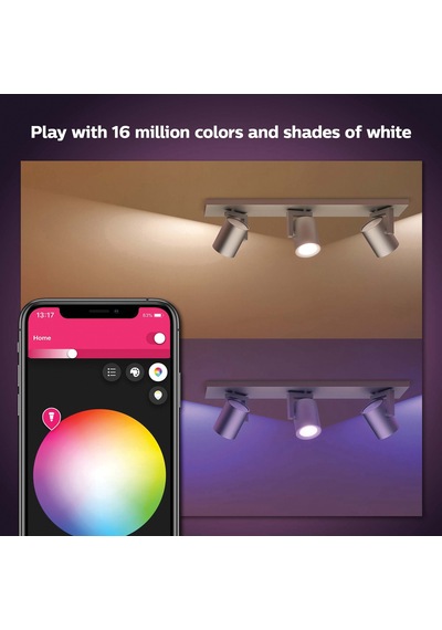 Philips Hue WCA Argenta 3'lü Spot Lamba 3x5.7W (Alüminyum)