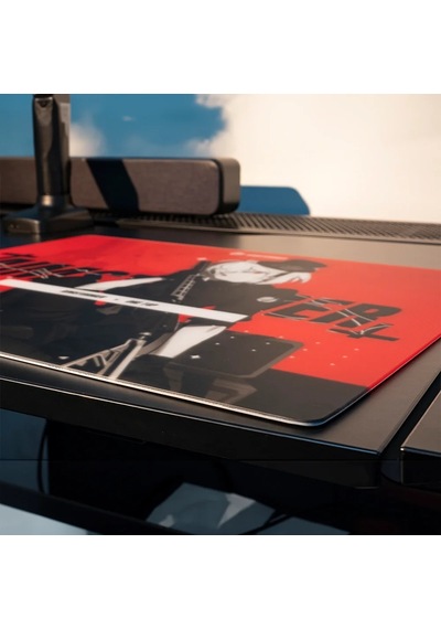 Dream Gamer Aim Stormer Thunder Glass Mousepad - Speed Yüzey Red-450 X 400 Mm