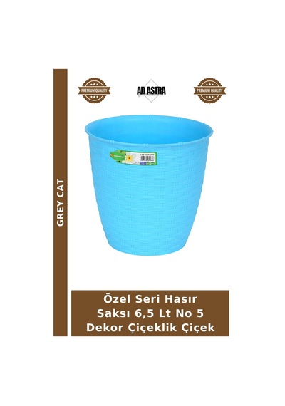 Özel Seri Hasır Saksı 6,5 Lt No 5 Dekor Çiçeklik Çiçek