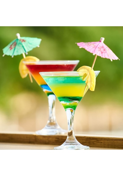 Vıp 12 Pcs Cocktaıl Umbrella 12 Adet Kokteyl Şemsiyesi Renkli Kokteyl Şemsiyesi Kokteyl Aksesuarları