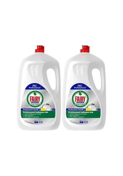 Profesyonel Sıvı Bulaşık Deterjanı Elde Yıkama Limon Kokulu 5 L 2 X 2,5 L X2