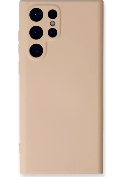 Newface Samsung Galaxy S24 Ultra Kılıf Nano İçi Kadife Silikon - Pudra