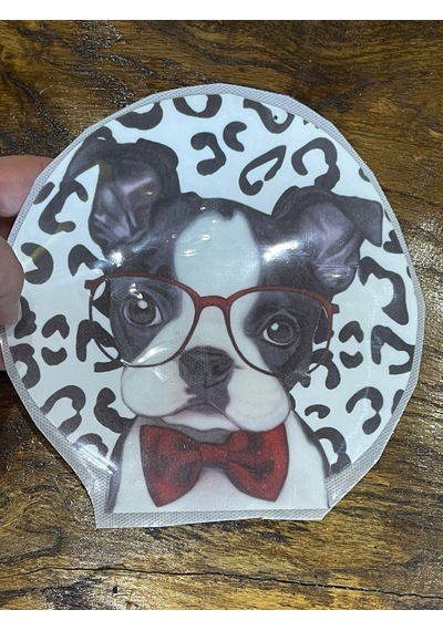 18 Cm Çap Ütü Ile Yapışan Baskı Köpek Aplike Arma Hobi Aksesuarı