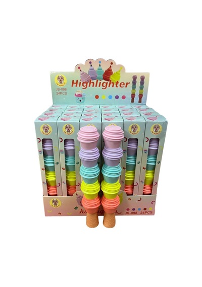 Cupcake Şekilli Fosforlu Kalemler Çok Renkli