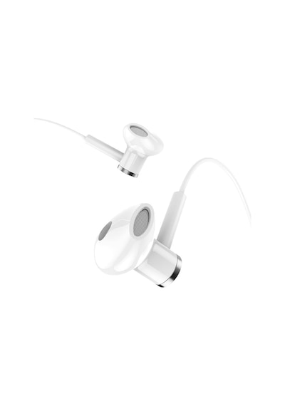 Mikrofonlu Kablolu 3.5mm Jack Girişli Kulaklık Net Ses, Günlük Kullanım Beyaz
