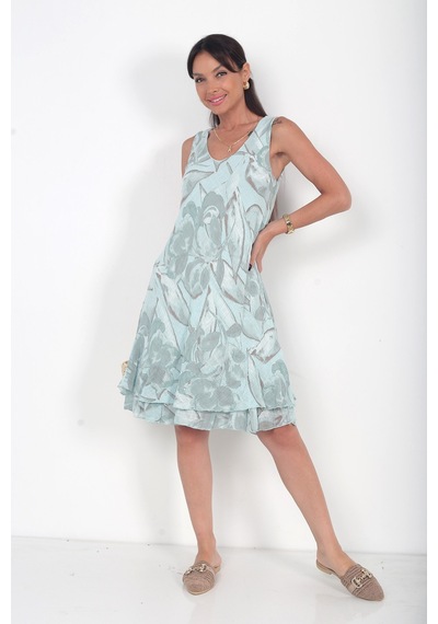 By Saygı Kadın Astarlı İtalyan Sakura Elbise Mint By Saygı Kadın Astarlı İtalyan Sakura Elbise Mint