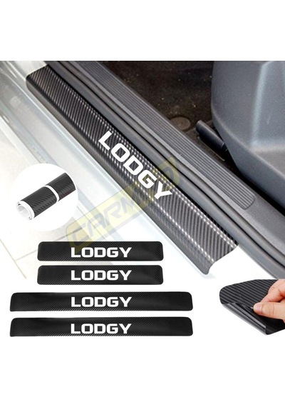 Dacia Lodgy Karbon Kapı Eşiği Sticker (4 Adet)
