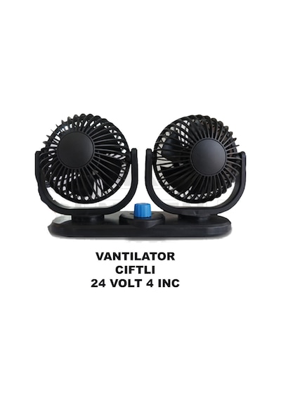 Beyaztuning 24 Volt Çift Başlı 4 Inch Araç İçi Fan Oto Vantilatör