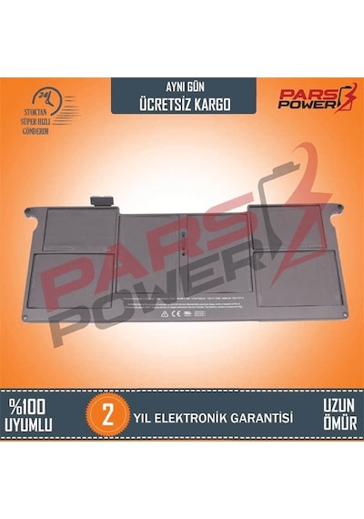 Apple Uyumlu MacBook Air 11" A1406 , A1465 (Mid-2012) Batarya - Pil 380164