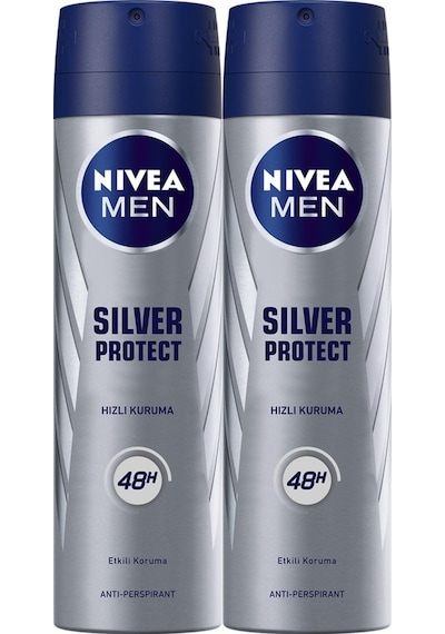 Nivea Men Silver Protect Erkek Sprey Deodorant 2 x 150 ML