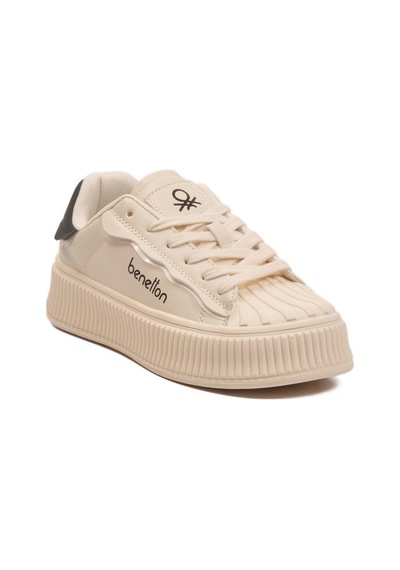 United Colors Of Benetton Bej Bağcıklı Unisex Spor Ayakkabı Bnı-12152 G