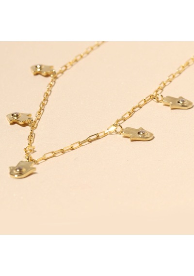 Fatıma Kolye 718927 Gold Gümüş