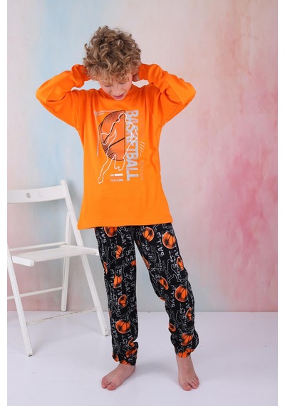 Yeni Sezon Erkek Çocuk Gez Garson Basketball Uzun Kollu Pamuk İnterlok Pijama Takımı 5154-turuncu Turuncu Yeni Sezon Erkek Çocuk Gez Garson Basketball Uzun Kollu Pamuk İnterlok Pijama Takımı 5154-turuncu Turuncu