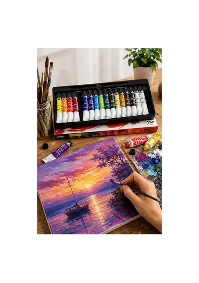 Yağlı Boya 18 Renk 12 Ml 1 Paket Pepeo Yağlı Boya Seti 18 Li Ahşap Tuval Taş Ağaç Boyamalar İçin İdea Boyama Seti Çok Renkli Yağlı Boya 18 Renk 12 Ml 1 Paket Pepeo Yağlı Boya Seti 18 Li Ahşap Tuval Taş Ağaç Boyamalar İçin İdea Boyama Seti Çok Renkli