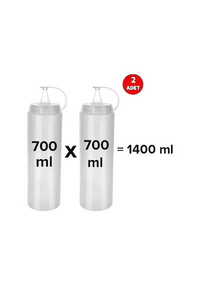 Yağdanlık - Sunumluk Çeyizlik Sirkelik Sosluk Sızdırmaz 700ml X 2 Adet Beyaz Diğer