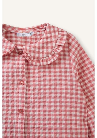 Defacto Uzun Kollu Dokuma 2li Dokuma Pijama Kız Bebek H2651a526spbr96 Pembe-br96