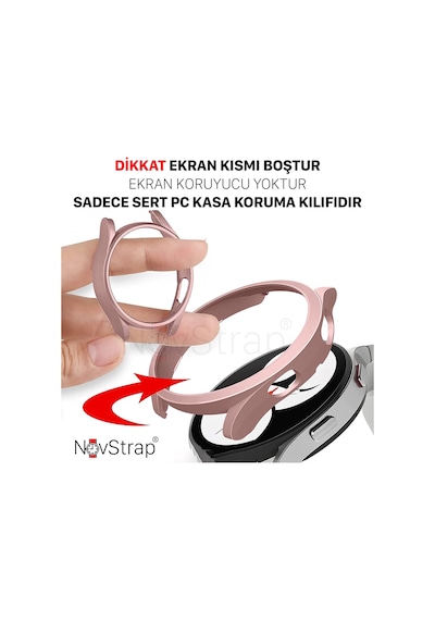 Novstrap Samsung Galaxy Watch 6 Classic 47mm İle Uyumlu Kılıf Camsız Kasa Koruyucu Sert Pc