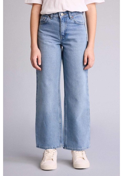 Defacto Straıght Wıde Jean Pantolon Kız Çocuk G4654a826smnm39 Mavi-nm39
