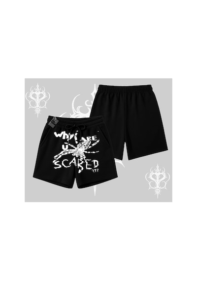 Tarzsokak Beyaz Kayık Yaka Sweatshirt Why Are U Scared Siyah
