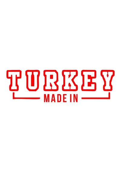 Made In Turkey Araba Sticker 17x17 Cm Kırmızı