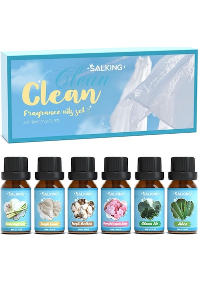 Salking Temiz Uçucu Yağ Seti, 6 X 10 Ml Aroma Terapi Koku Yağı, Doğal Ve Katkısız