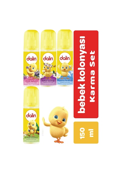 Dalin Bebek Kolonyası 150Ml (Orman-Bahar-Çiçek-Okyanus) Karma 4 L