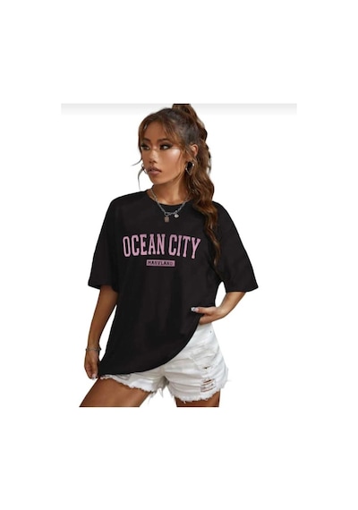 Kozia Outdoors Malkoçbey Ocean City Baskılı Oversize Unisex Basic T-shirt SIYAH Kozia Outdoors Malkoçbey Ocean City Baskılı Oversize Unisex Basic T-shirt SIYAH