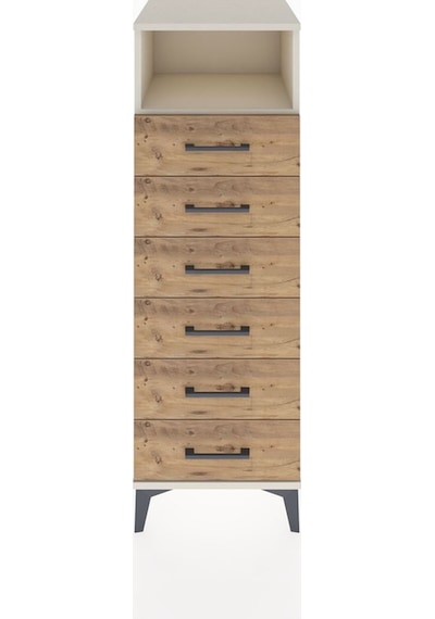 Hyperion Dolap Tek Raflı 6 Çekmeceli 44x44x134 Aytaşı-çam Aytaşı