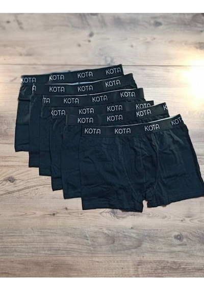 Paristrend Erkek Likralı Boxer 6'Lı Siyah 001