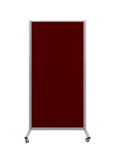 90x180 Cm Çift Taraflı Sabit Tekerlekli Kumaş Kaplı Ayaklı Paravan Beyaz