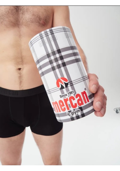 Mercan 3 Lü Siyah Erkek Modal Boxer