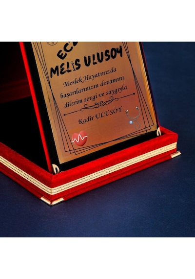Eczacılara Özel Hediye Kadife Plaket