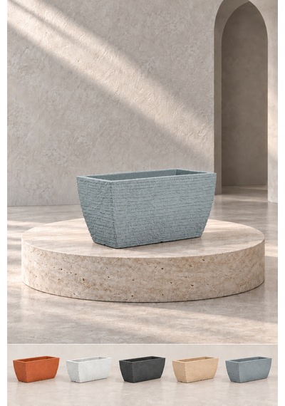Bostann Dekoratif Saksı - Kalına 180 - 48l - Gri
