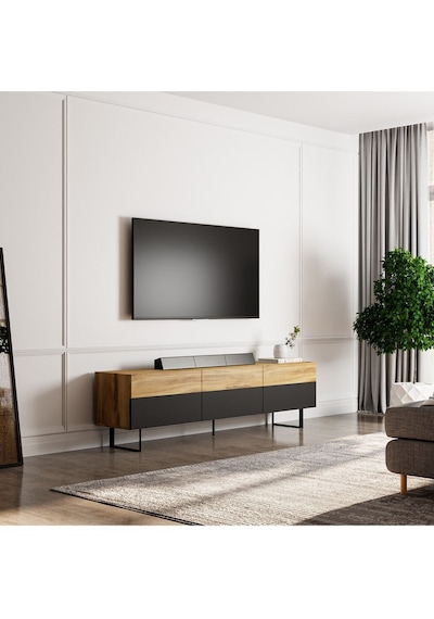 Sign Kapaklı Tv Ünitesi, Tv Sehpası - Metal Ayak - Gri/traverten - Siyah/kilim Siyah/kilim Sign Kapaklı Tv Ünitesi, Tv Sehpası - Metal Ayak - Gri/traverten - Siyah/kilim Siyah/kilim