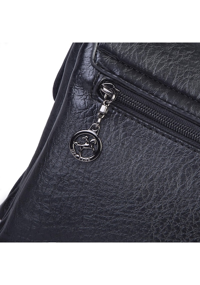 Nas Bag Kadın Çapraz Çanta Üç Bölmeli Siyah Victoria