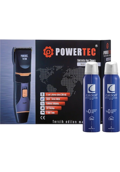 Tr-3200 Profesyonel Şarjlı Saç Sakal Tıraş Makinesi + Caldion Erkek Deodorant 2 Adet 1 Powertec Tr-3200 Profesyonel Şarjlı Saç Sakal Tıraş Makinesi + Caldion Erkek Deodorant 2 Adet 3 - 4 Saat Tr-3200 Profesyonel Şarjlı Saç Sakal Tıraş Makinesi + Caldion Erkek Deodorant 2 Adet 1 Powertec Tr-3200 Profesyonel Şarjlı Saç Sakal Tıraş Makinesi + Caldion Erkek Deodorant 2 Adet 3 - 4 Saat