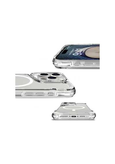 Zore Apple Uyumlu iPhone 16 Pro Max Kılıf Msra Magsafe Şarj Özellikli T-max Magsafe Kapak-şeffaf Şeffaf